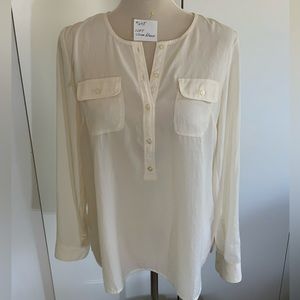 LOFT by Ann Taylor - Light cream long sleeve blouse
